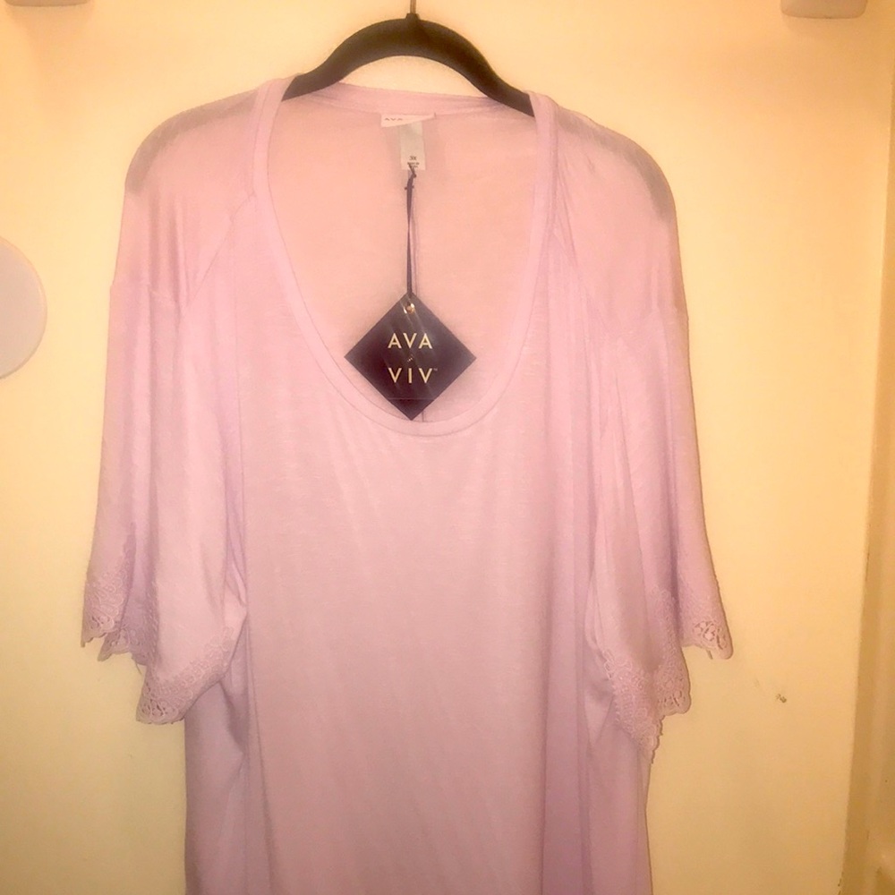 Beautiful Pale Pink Ava Viv oversized shirt 3xl